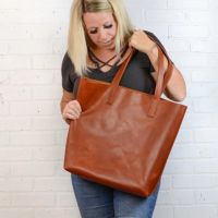 Retro Oil Wax Soft Leather Large Capacity Casual Tote Bag Ladies Shoulder Bag 〖WYUE〗