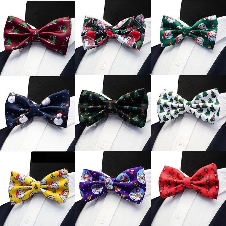 new-christmas-bow-ties-for-men-printed-novelty-pre-tied-bowtie-double-fold-fashion-men-39-s-bowtie-red-for-christmas-festival-gift