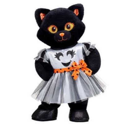 ตุ๊กตาบิ้วอะแบร์ แมวดำ รุ่นใหม่ 👀 ตาเรืองแสง 🎃ฮาโลวีน👻 ⭐️Build-A-Bear Workshop⭐️ สินค้ามือสองสภาพดีนำเข้าจากอเมริกา 🇺🇸