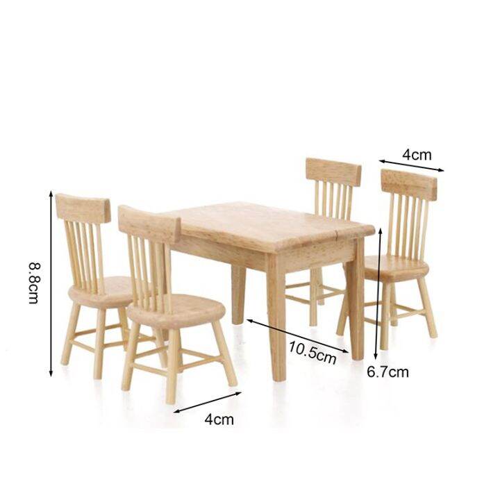 1-12-miniature-dollhouse-furniture-wooden-dining-table-chair-simulation-toy