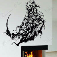 Grim Reaper Skeleton Death Hallowee สติ๊กเกอร์ติดผนังไวนิล Home Decor Room เด็กห้องนอนเด็ก Wall Decals ภาพจิตรกรรมฝาผนังที่ถอดออกได้4195