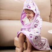 Hạnh Phúc Sáo 78 78Cm 1 Pcs Bé Trẻ Em khăn tắm trùm đầu hoạt hình cho bé