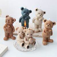 Multiple Styles Teddy Bear Silicone Candle Molds DIY 3D Cute Bears Aromath Soaps Ice Cube Cake Baking Mould Home Decor Crafts Ice Maker Ice Cream Moul