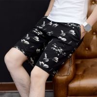 Beach pants mens popular logo casual men shorts thin summer loose 5 5 minutes of pants trend printed big shorts