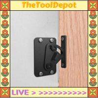 TheToolDepot ล็อคประตูแบบไม่มีกุญแจสไตล์อเมริกันสีดำสแตนเลสยุ้งฉางส่วนบุคคลล็อคประตูเล็กๆ