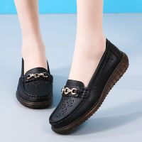 New Versatile Fashion Hollow Womens Flat Bottom Soft Top Casual Shoes