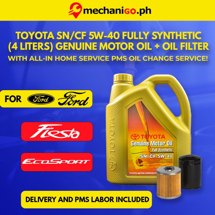 TOYOTA SN/CF 5W40 Fully Synthetic (4 Liters) Genuine Motor oil + Oil