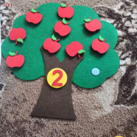 SIYI?Gift?Cheap? Apple Tree การศึกษาของเล่นเด็กไม่ทอปริศนา handmade DIY ของเล่นคณิตศาสตร์