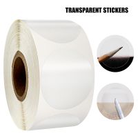 500 PCs/Roll Transparent Round Self-Adhesive Stickers Circle PVC Package Labels Scrapbooking Cookie Bag Sealing Tag DIY Gifts