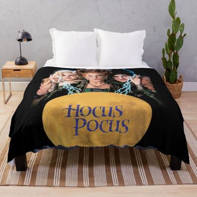 Logo Hocus Magic Pocus Throw Blanket Dorm Room Essentials Cosplay Anime