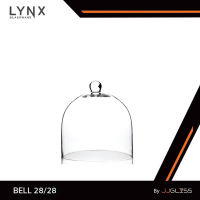 LYNX - BELL 28/28 - ฝาครอบแก้ว ฝาครอบพานสินสอด พานขันหมาก, งานหมั้น ,งานแต่งงาน แฮนด์เมด เนื้อใส ความสูง 28 ซม.