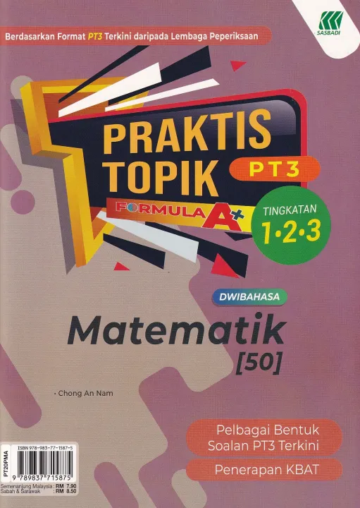 Praktis Topik Formula A Pt3 Matematik Tingkatan 1 2 3 Lazada