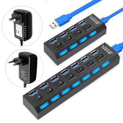 USB HUB USB 3.0 HUB USB Splitter 3 0 Multi Port HUB With Power Adapter Multiple 3 hab With Switch For PC Computer Accessories USB Hubs