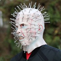 ภาพยนตร์สยองขวัญ Hellraiser Pinhead ปาร์ตี้ฮาโลวีนคอสเพลย์ Devil Infernal Nail Ghost เครื่องแต่งกาย Spoof Carnival Props