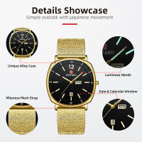 New REWARD Men Watches Luxury Business Quartz Wristwatch Top Brand Date Week Display Stainless Steel Wrist Watches Gift for him