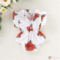 COD DSFERTEREERRE ღ♛ღBaby Girl Floral Romper Short Sleeve Rose Print Bodysuit Romper Sunsuit