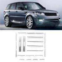 22pcs คอนโซลเครื่องปรับอากาศ Vent Trim Cover Frame Fit สำหรับ Land Rover Range Rover Sport 14-17