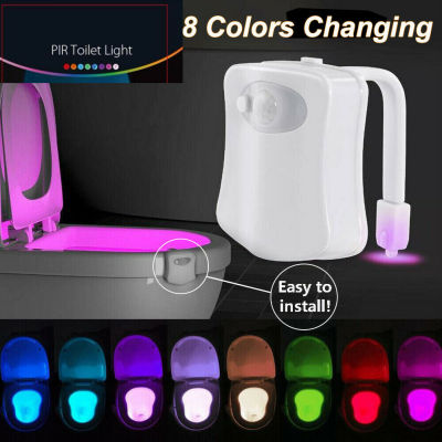 Toilet Night Light PIR Motion Sensor Toilet Lights LED Washroom Night Lamp 8 Colors Toilet Light Bowl Lighting For Bathroom