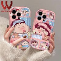 เคสโทรศัพท์ลายการ์ตูนน่ารักสีเทียนสีชมพูลายคลื่นหน้าแข้งนันเคสโทรศัพท์สำหรับ VIVO Y20 Y20i Y20S Y12S Y12A Y20A V2026 Y91C Y95 Y85 V2042 Y91 V2027 V2032 V2029ปกป้องกล้อง Y01ฝาหลังซิลิโคนนิ่มกันกระแทก