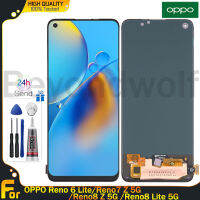 Beyondwolf อะไหล่จอแสดงผล OLED สำหรับ OPPO Reno6 Lite 4G/Reno7 Z 5G/Reno8 Z 5G/Reno8 Lite 5G ชุดประกอบหน้าจอสัมผัส LCD สำหรับ OPPO Reno6 Lite 4G Reno7 Z 5G Reno8 Z 5G Reno8ไลท์5G Lcd