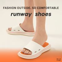 UTUNE Runway Slippers Women Summer Shoes Outside EVA Outdoor Slides Men Soft Thick Sole Non-slip Beach Pool Sandals Indoor Bath