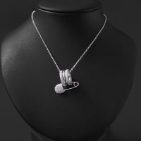 S925 Sterling Silver Brooch Necklace Multi-circle Fashion Three-ring Clavicle Chain Personality Wild Luxury Monaco Jewelry