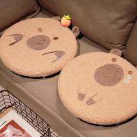 Round Chair Seat Pads Washing Machine Safe Cute Capybara Chair Cushion Home Decor Products for Cafe Classroom Automobile Bedroom Parlor Living Room beneficial