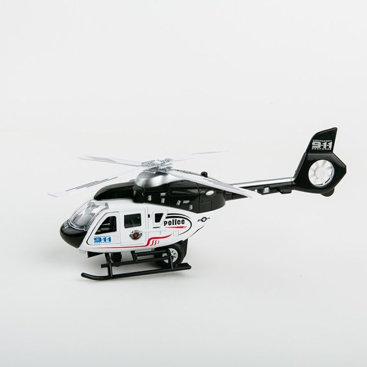 ชุดของเล่นแบบจำลองของสะสมเครื่องบินตำรวจเฮลิคอปเตอร์อัลลอยสีดำ-mainan-pesawat-terbang-จำลองสำหรับเป็นของขวัญวันเกิดของ-ks-boys