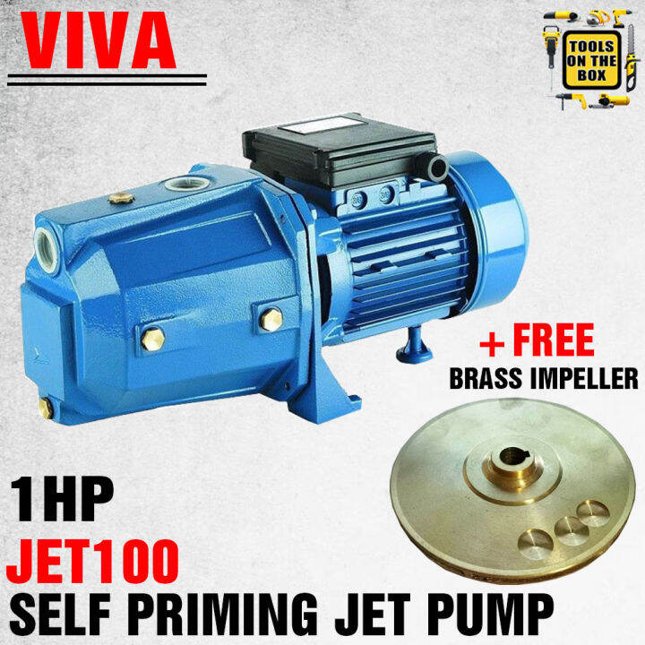 Viva 1HP Self Priming Jet Water Pump JET100 with Brass Impeller Lazada PH