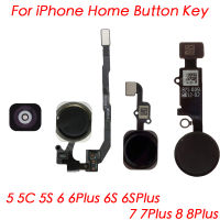 เปลี่ยนสำหรับ iPhone 5 5c 5s 6 6Plus 6s 6sPlus 7 7Plus 8G 8 Plus Touch ID Sensor ปุ่ม Home พร้อมชุดสายเคเบิล Flex-DFGN STORE