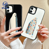 เคส UPaitou สำหรับ iPhone 15 14 13 12 Pro Max X XR Xs Max 8 7 Plus เคสโทรศัพท์กระจกผีตลกฝาครอบป้องกันนิ่ม TPU