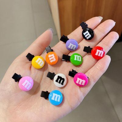 【CW】10-15-20pcs Candy Hairpin for Girls Hairstyle Rainbow M Bean Hair Clips Bang Hairgrips Making Hair Tool Headdress Accessories