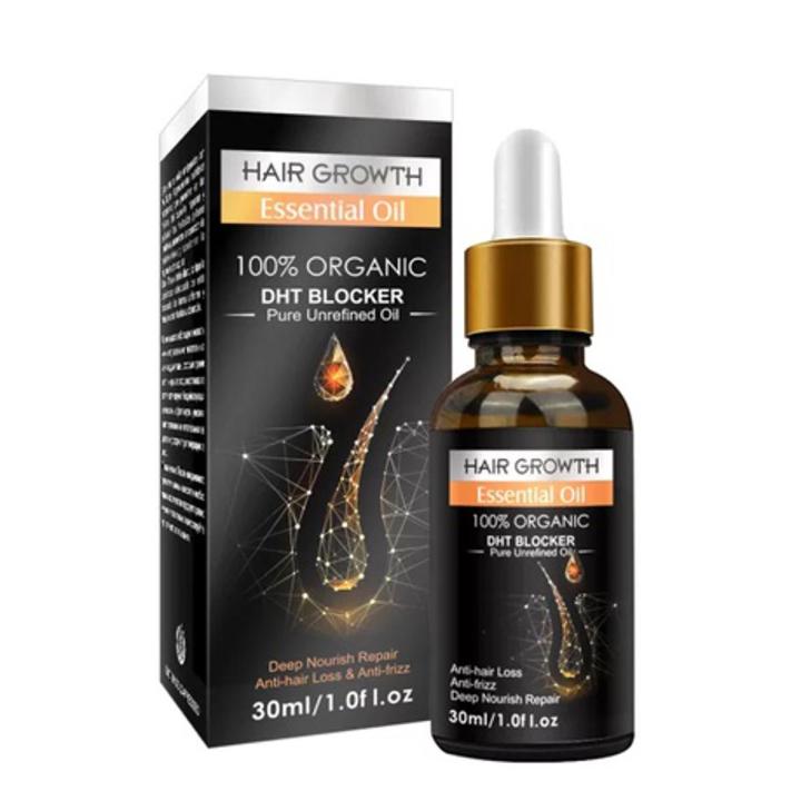 Hair Growth Essential Oil Biotin Cold-Pressed DHT Blocker and Hair ...