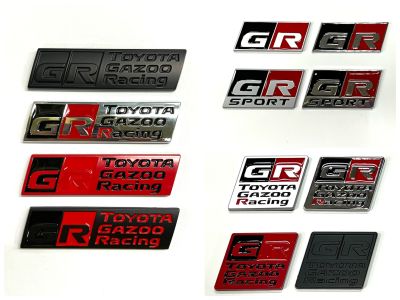 งานโลหะ คำว่า GR SPORT ติดรถ แต่งรถ TOYOTA HILUX REVO GR SPORT GAZOO RACING SPORT โตโยต้า รีโว้ สวย เหล็ก โลหะ แบบติดตัวรถ จะมีกาว 2 หน้า แบบติดกระจัง มีขาและน๊อต