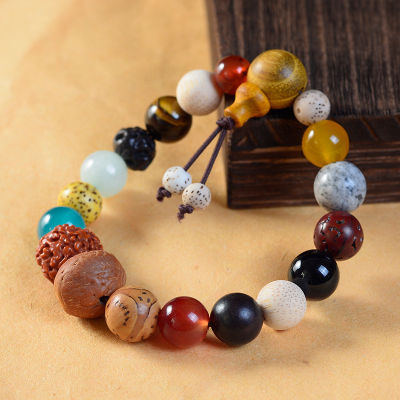สิบแปด Bodhi Hand Rings ถือลูกปัด Multi Beads Hand Rings วัฒนธรรมและความบันเทิง 1LBB