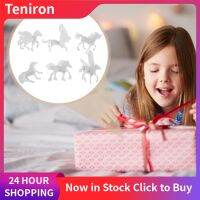 Teniron 6PCS DIY ภาพวาด Unicorn Crafts ที่ยังไม่เสร็จสิ้นรูปแกะสลักแบบยูนิคอร์นสำหรับเด็ก