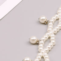 Fashion Elegant Women Imitation Pearl Belts Alloy Chain Belts Black White Imitation Pearl Chain Women Clothing Accessories