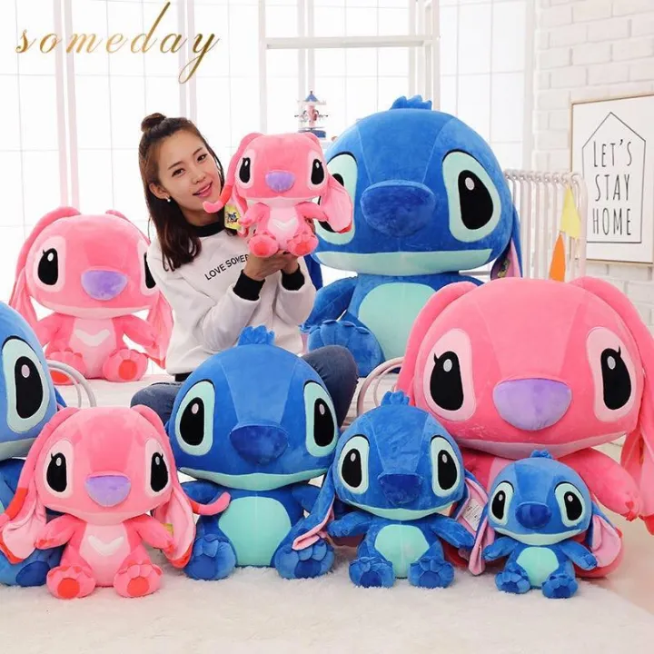 pink stitch stuffed toy