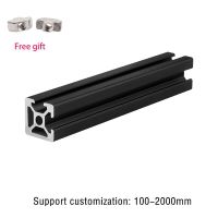 2pcs 2020 N2 Aluminum Profile T-Slot  EU Standard Black Anodized Extrusion Linear Rail 2020 Aluminum Profile CNC 3D Printer Part Hand Tool Parts Acces