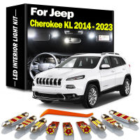 ชุดหลอดไฟเสริมไฟ LED ภายใน16ชิ้นสำหรับ Jeep Cherokee KL 2014 2015 2016 2017 2018 2019 2020 2021แผนที่2022อุปกรณ์เสริมโคมไฟทรงโดมแผนที่