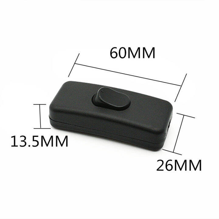 5pcs ON/OFF Inline Switch Black Halfway Rocker Push Button Rocker