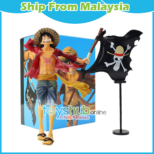 Anime One Piece Monkey D Luffy With Flag Action Figure Model Toy  Collectible For Friends Gift H 21Cm | Lazada