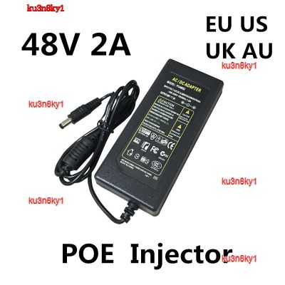 ku3n8ky1 2023 High Quality DC 48V 2A 2000MA 96W POE Power Supply Adapter 48 V Volt For CCTV Security Surveillance Injector Ethernet IP Camera Phone