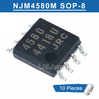 10Pcs NJM4580M SOP8 JRC4580 NJM4580 SOP8 4580 4580M SOP SMD ตัวขยายเสียงแบบคู่ใหม่เดิม