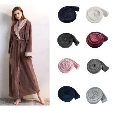 Buy Womens Plush Fleece Bath Robe, Fluffy Long Bathrobe, Great