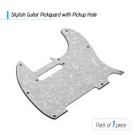 3Ply Guitar Pickguard with Single Coil Pickup Hole for Telecaster Style Electric Guitar White Pearl