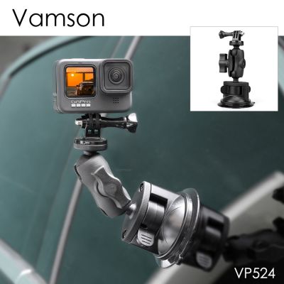 Vamson สำหรับ Gopro 11 10 9โทรศัพท์มือถือลายรถติดตั้งกล้องแอคชั่นกีฬาถ้วยดูดกระจกสำหรับ Insta360 X3อุปกรณ์เสริมกล้อง