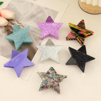 Shiny Pentagram Hairpin Star Hairpin Acetate Headwear Y2k Hairpin Colorful Hair Claw Temperament Hair Accessories