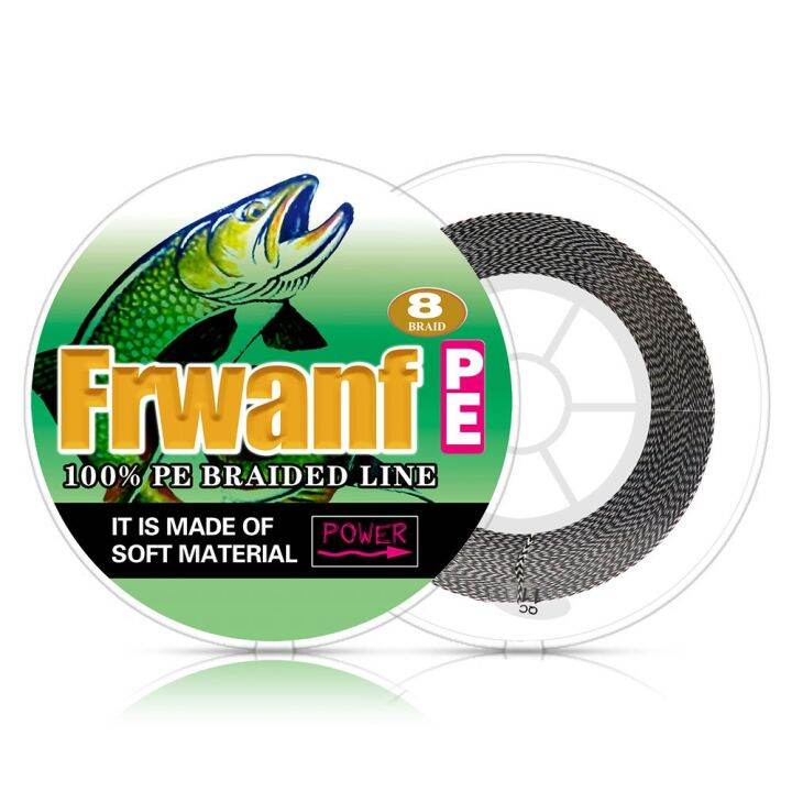 frwanf-30-50ม-130-300lb-เอ็นตกปลาน้ำเค็มทำจาก-pe-ถัก8เส้นตะขอเสริมเส้นเหยื่อลากเบ็ด-diy