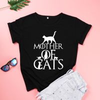 Zbbrdd Mother Of Cats Mom Tshirt Cotton Kawaii Shirt Graphic Tshirt